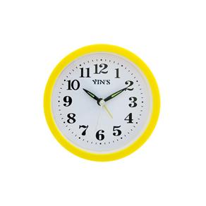 Relógio de Mesa com Despertador Redondo Casita 12x12cm Amarelo Casita