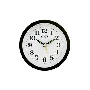 Relógio de Mesa com Despertador Redondo Casita 12x12cm Preto Casita