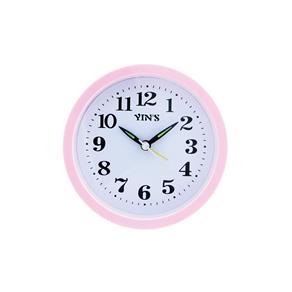 Relógio de Mesa com Despertador Redondo Casita 12x12cm Rosa Casita