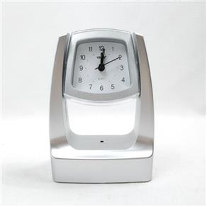 Relógio de Mesa com Suporte Alto Retangular Plástico Cinza 17Cm Yin`S