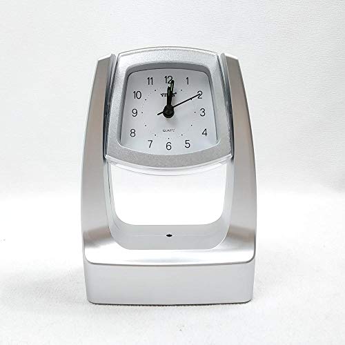 Relógio de Mesa com Suporte Alto Retangular Plástico Cinza 17cm Yin's