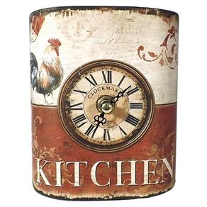 Relógio de Mesa Curvo Galo Kitchen Oldway - Metal - 14x11 Cm