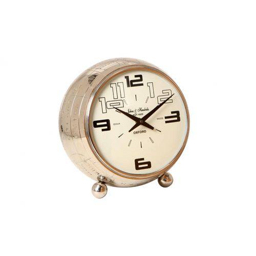 Relógio de Mesa Decorativo Spatiale com Banho de Níquel