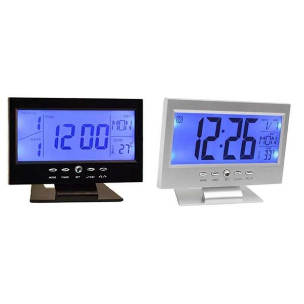 Relógio de Mesa Despertador Calendário Temperatura Led Le-8107 - Lelong