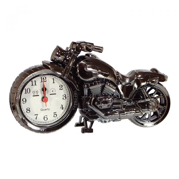 Relógio de Mesa Despertador Decorativo em Forma de Moto - Branco - Arthouse