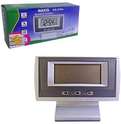 Relogio de Mesa Despertador Digital Retangular 10,5X5,5Cm a Pilha - 20 Comercial