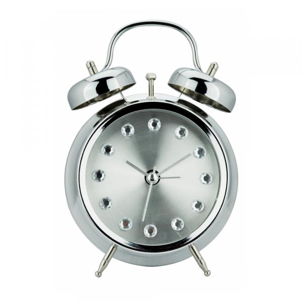 Relógio de Mesa - Diamond - Metal - 11,8cm X 6,7cm X 17cm - Metropole