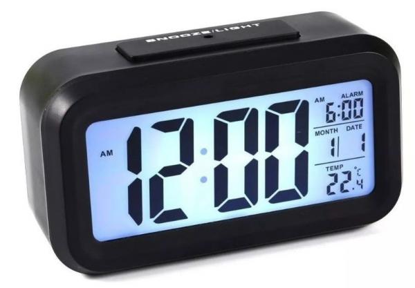 Relógio de Mesa Digital com Despertador Light Sensor Original - Jiaxi