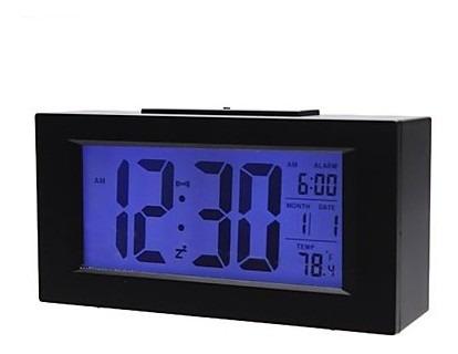 Relógio de Mesa Digital com Dispertador Iluminado Preto 820 - Oem