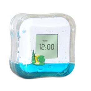 Relogio de Mesa Digital com Estacao Eletronica Multifuncao com Temperatura Calendario Cronometro e Alarme Incoterm - Transparente