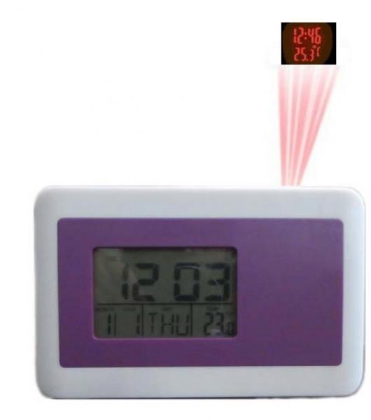 Relógio de Mesa Digital com Projetor de Horas Despertador Temperatura 3130 Lilás - Jiaxi Oksn