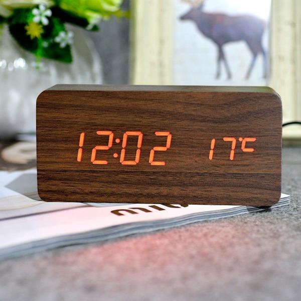 Relógio de Mesa Digital Data Hora Temperatura Led Sensor - Zuimports