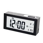 Relógio De Mesa Digital Lcd + Calendário Temperatura Termômetro Despertador