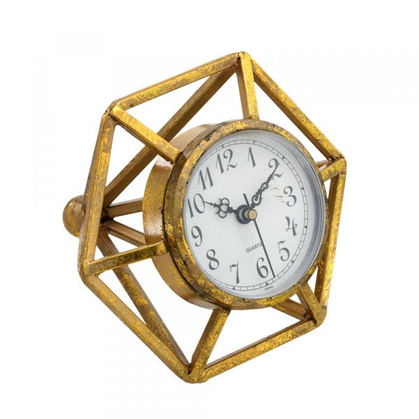 Relógio de Mesa Dourado Solon 15x11.5cm - Concepts Life