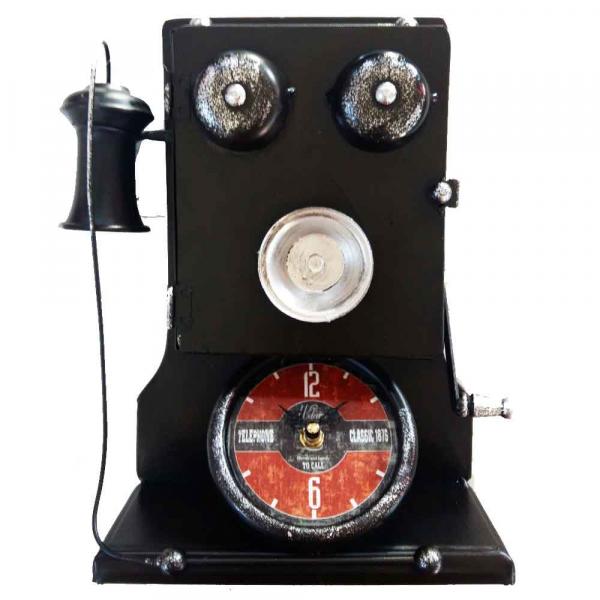 Relógio de Mesa e Porta Chaves Telefone do Papai Vintage - Versare Anos Dourados