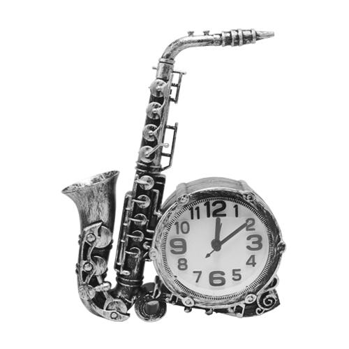 Relógio de Mesa Formato de Saxofone Relógio Despertador - Alarm Clock