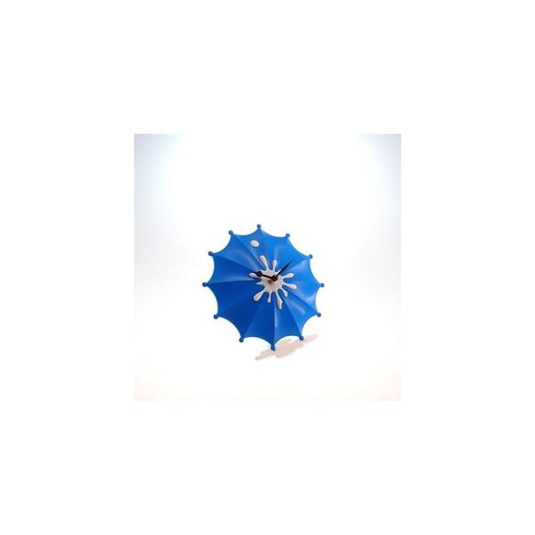 Relógio de Mesa Guarda Chuva Azul Plástico 15x15 Cm - Maisaz
