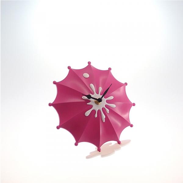 Relogio de Mesa Guarda Chuva Decora. Brinde Rosa 15x15x15cm - Mais Az