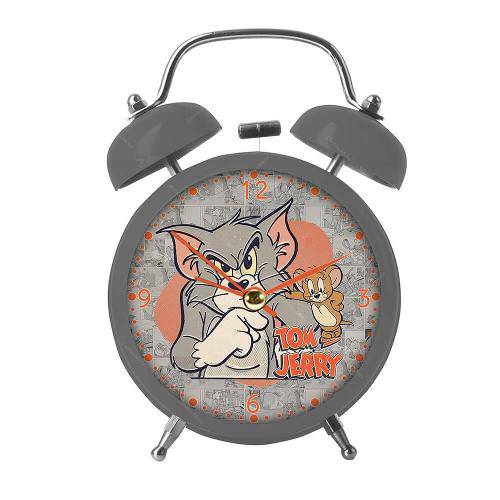 Relógio de Mesa Hb Tom And Jerry Mad Cat And Mouse em Metal - Urban - 16x11,5 Cm