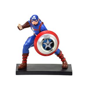 Relógio de Mesa Marvel Capitão América 13,5x9,5x14,5cm - Vermelho