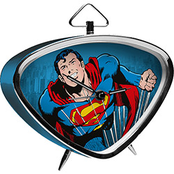 Relógio de Mesa Metal Triangular Superman Flyeng Fdg Azul