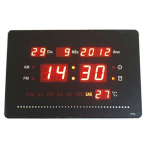 Relógio de Mesa ou Parede Digital Led Data Temperatura