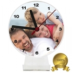 Relógio de Mesa Personalizável com Foto - Transparente (ALIMENTO)