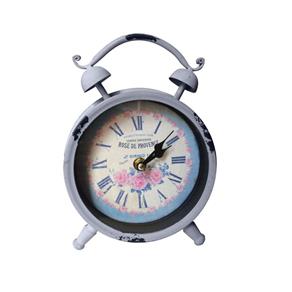 Relógio de Mesa Provençal Cinza Xilya - Única