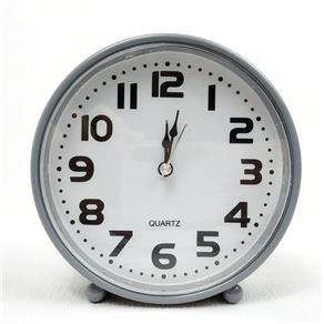 Relógio de Mesa Redondo com Pé de Plástico 12Cm Onyx