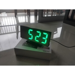 Relógio De Mesa Verde Led Digital Espelhado Com Despertador