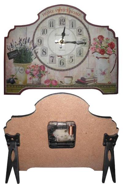 Relogio de Mesa Vintage Retro Decoracao Lar Doce Lar (XIN-07) - Braslu