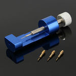 Relógio de Metal Azul Ajustável Banda Strap Bracelet Link Pin Remover Repair Tool Kit
