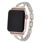 Relógio De Metal Banda Bling Strass Cinta Para Apple Watch (42mm/44mm)