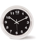 Relógio De Parede 30 Cm Modelo Croma Prata - Preto
