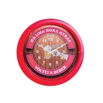 Relógio De Parede 30 Cm Modelo Vermelho Beber