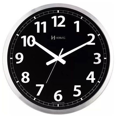 Relógio de Parede 40cm Tic Tac Alumínio Herweg 6720 079 PT