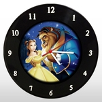 Relógio de Parede - A Bela e a Fera - em Disco de Vinil - Mr. Rock - Disney