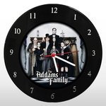 Relógio de Parede - A Familia Addams - em Disco de Vinil - Mr. Rock - Terror