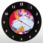 Relógio de Parede - A Gata Borralheira - em Disco de Vinil - Mr. Rock - Disney