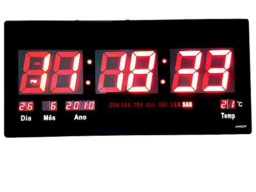 Relógio de Parede Academia Led 45x22 Cm o Maior do Mercado - Jh