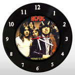 Relógio de Parede - ACDC Highway To Hell - em Disco de Vinil - Mr. Rock - Banda Música Rock AC/DC