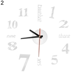 Relógio De Parede Adesivo Moderno Diy Relógio De Parede 3d Adesivo Numeral árabe Marcador Inglês Letra Decoração Da Sua Casa