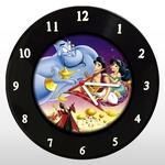 Relógio de Parede - Aladin - em Disco de Vinil - Mr. Rock - Disney