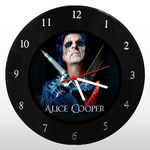 Relógio de Parede - Alice Cooper - em Disco de Vinil - Mr. Rock - Banda Música Rock