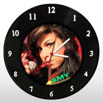 Relógio de Parede - Amy Winehouse - em Disco de Vinil - Mr. Rock - Cantora Música Rock