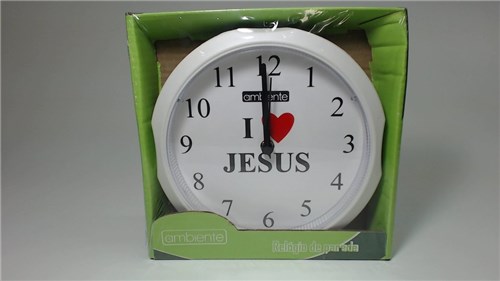 Relogio de Parede Analog 21,5Cm Red I Love Jesus (Cx-N)117162