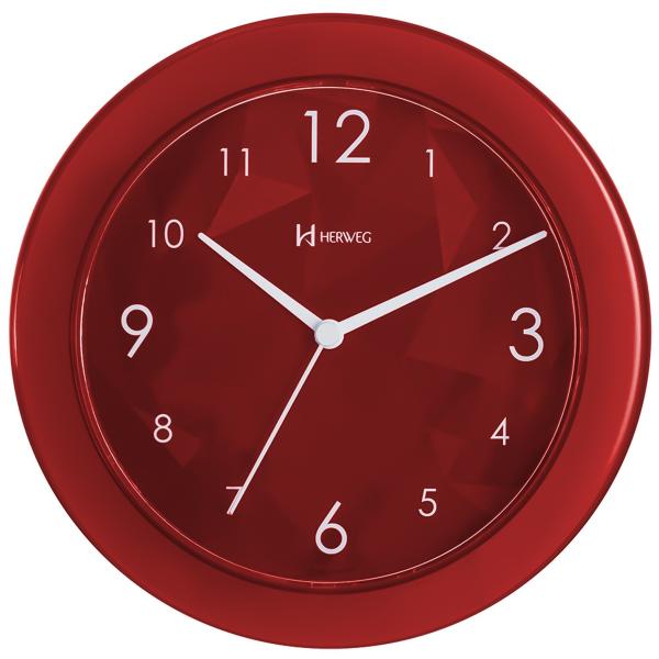 Relógio de Parede Analógico Decorativo Design Moderno Herweg Rubi Imac