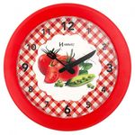 Relógio de Parede Analógico Decorativo Ideal para Cozinha Herweg Vermelho