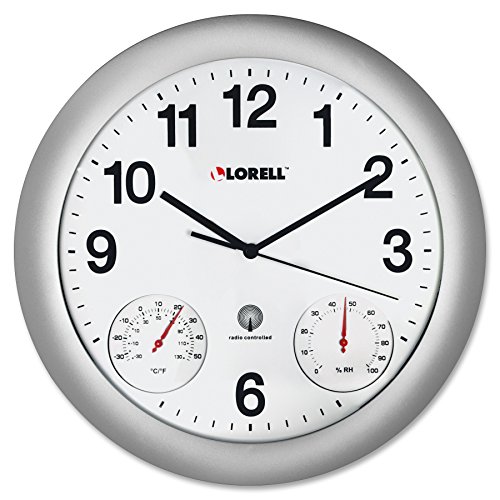 Relógio de Parede Analógico/umidade Lorell, 30 Cm, Prata