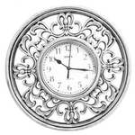 Relógio De Parede Analógio Prateado 30 Cm Vintage Retrô
